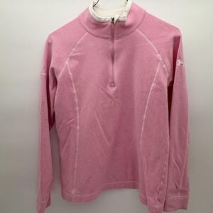 Under Armour Pullover Womens Small Pink 1/4 Zip Fleece Yocha Dehe Golf Club